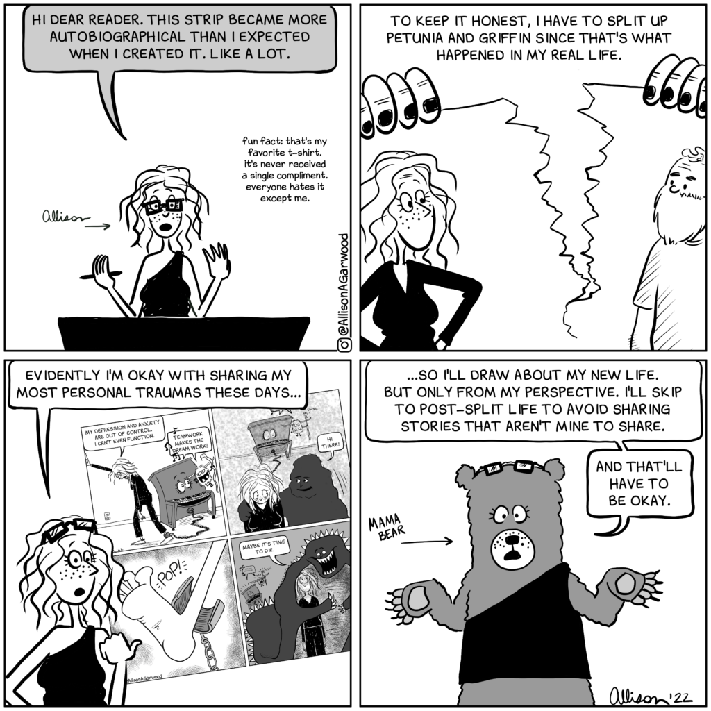 Petunia and Dre comic strip by Allison A Garwood